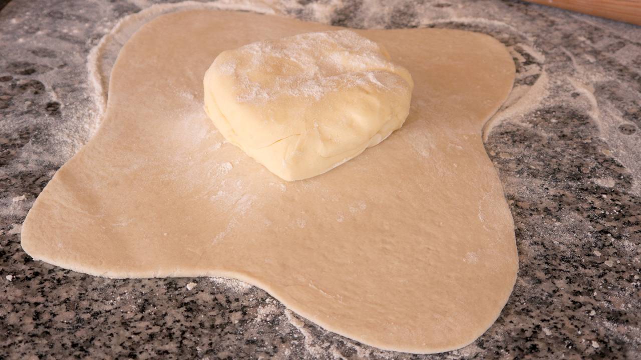 Dough with 50% rolling butter.